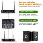 Dual UHF Wireless Microphone System with 200ft Range