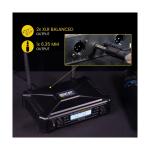 Long Range Dual Wireless Microphone System Set
