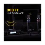 Long Range Dual Wireless Microphone System Set