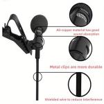 High-Sensitivity Long-Range Clip-On Lavalier Microphone