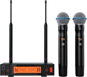 Wireless Dual Channel Microphone System with 400ft Range