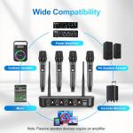 Wireless Microphone System with 4 Dynamic Mics