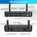 Wireless Microphone System with 4 Dynamic Mics