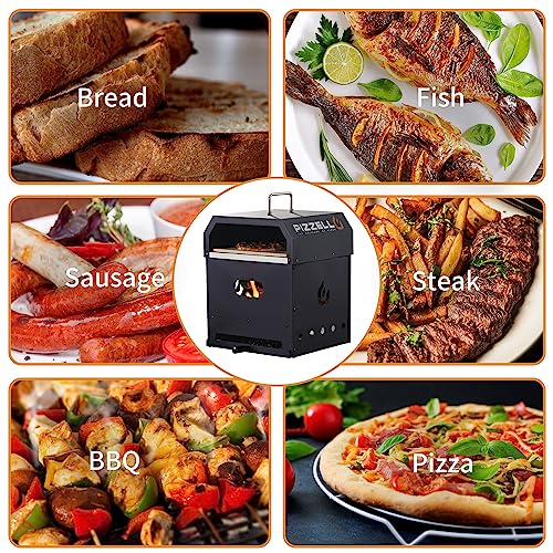 Outdoor Wood-Fired Pizza Oven with Accessories