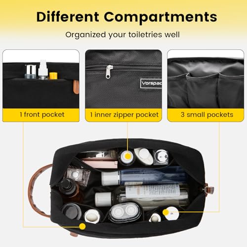 Vorspack Hanging Dopp Kit - Men's Water Resistant Travel Bag