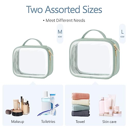 TSA Approved Clear Toiletry Bags, 2 Pack
