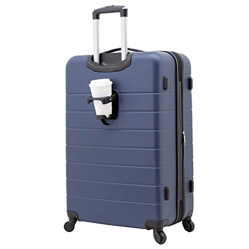 Wrangler Smart Navy Blue Luggage Set, 20-Inch Carry-On