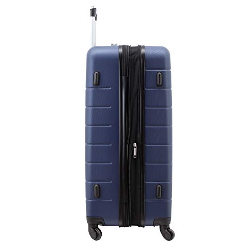 Wrangler Smart Navy Blue Luggage Set, 20-Inch Carry-On