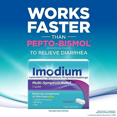 Imodium Multi-Symptom Relief Caplets, Traveler's Anti-Diarrheal Solution