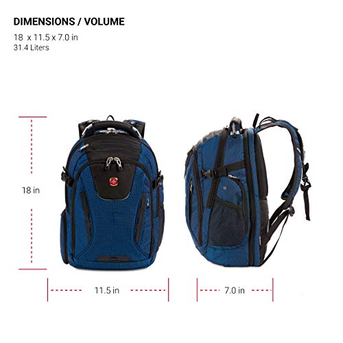SwissGear 5358 Laptop Backpack, Blue/Black, Large