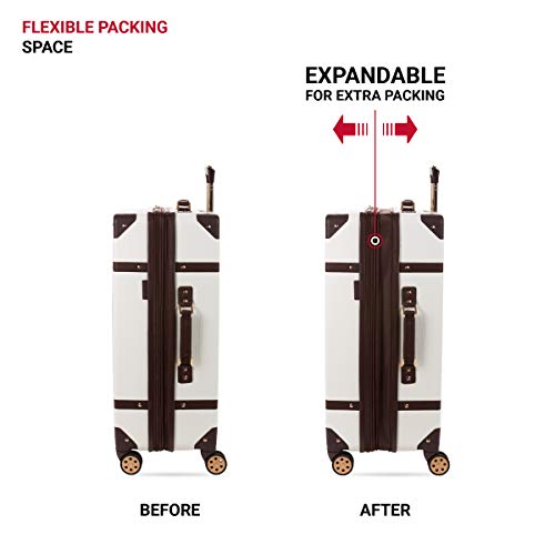SwissGear 7739 Spinner Luggage Trunk, White, 2-Piece Set