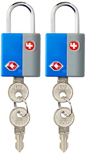SwissGear TSA-Approved Mini Luggage Locks - Blue, 2-Pack