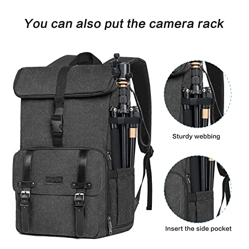 MOSISO Photography Canvas Camera Bag with Laptop Compartment