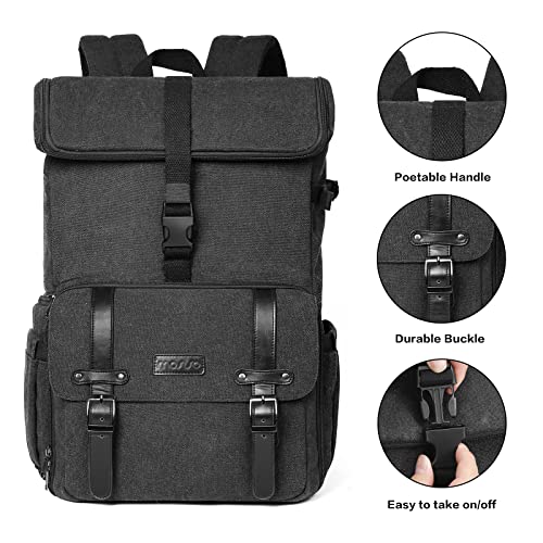 MOSISO Photography Canvas Camera Bag with Laptop Compartment