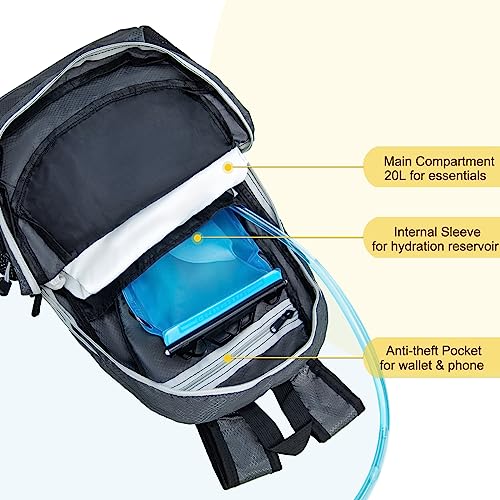 15L Hiking Daypack: Water Resistant, Lightweight & Outdoor