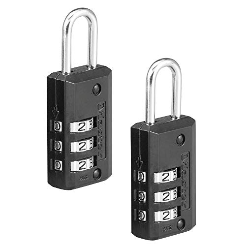 Master Lock Combination Luggage Lock, 2 Pack, Black