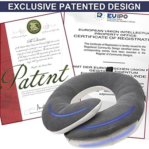 BUYUE Airplane Travel Neck Pillows with 360° Head Support