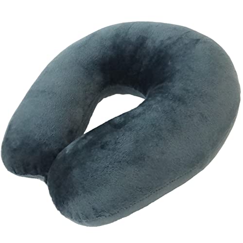 Wolf Essentials Cozy Microfiber Neck Pillow, Plane/Car Travel (Charcoal)