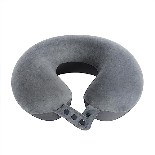 Makimoo Memory Foam Travel Neck Pillow (Grey)