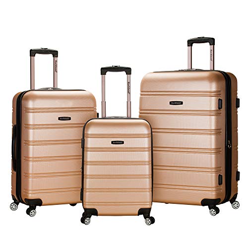 Rockland Melbourne Champagne Spinner Luggage Set