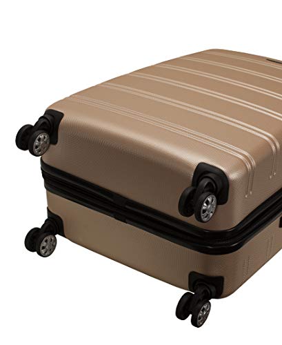Rockland Melbourne Champagne Spinner Luggage Set