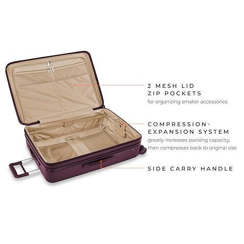 Briggs & Riley Sympatico Plum Large Spinner Suitcase