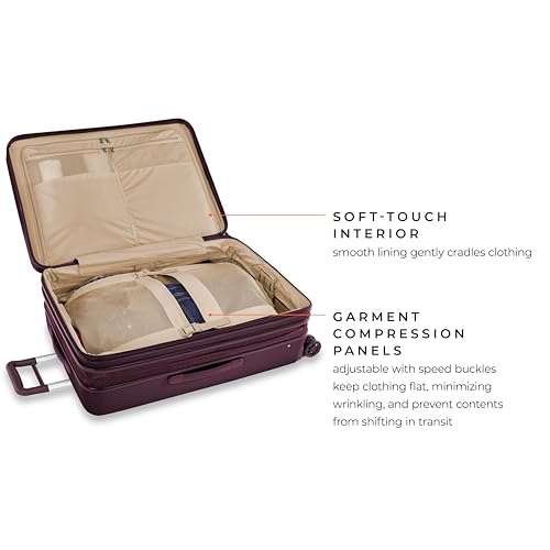 Briggs & Riley Sympatico Plum Large Spinner Suitcase