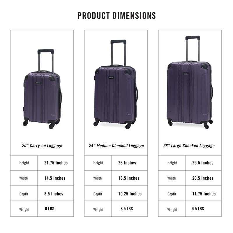 Kenneth Cole Purple Hardshell Spinner Suitcase, 28-Inch