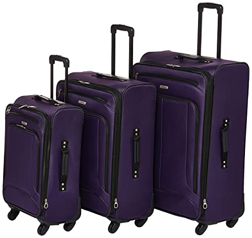Purple American Tourister Pop Max Spinner Luggage Set