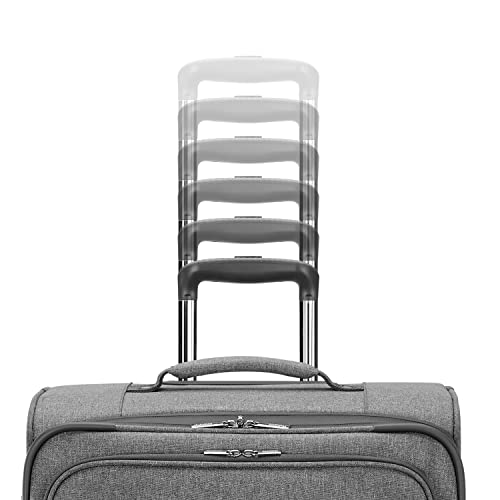 American Tourister Whim Expandable Luggage, Grey, 2PC SET (Carry-on/Medium)