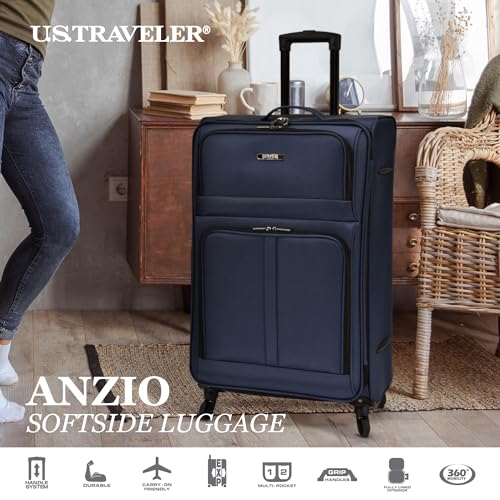 U.S. Traveler Anzio Spinner Luggage, Burgundy - 26