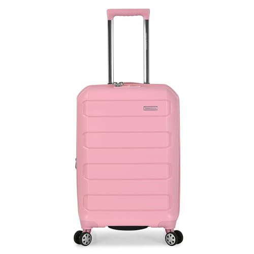 Pink Spinner Luggage, Carry-on - Indestructible & Expandable