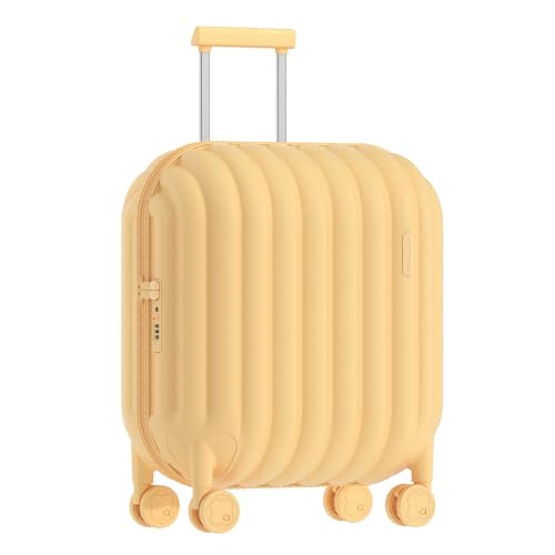 Artrips Travel Suitcase with Spinner Wheels, Yellow