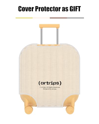Artrips Travel Suitcase with Spinner Wheels, Yellow