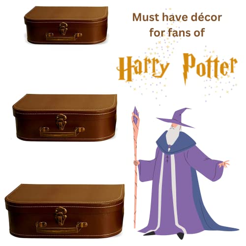 Wald Imports - Set of 3 Paperboard Suitcases - Brown