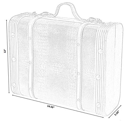 Vintage Wooden Leather Suitcase