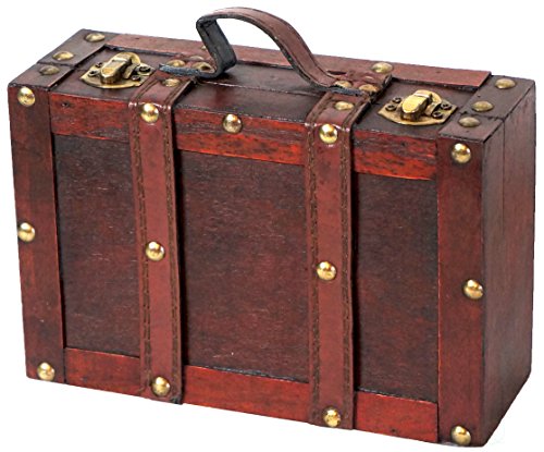 Vintage-style Small Suitcase/Decorative Box with Straps