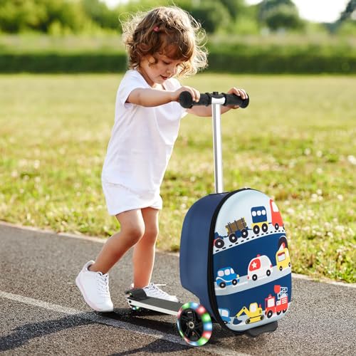 Goplus 2-in-1 Suitcase Scooter: Lightweight, Waterproof (Car)