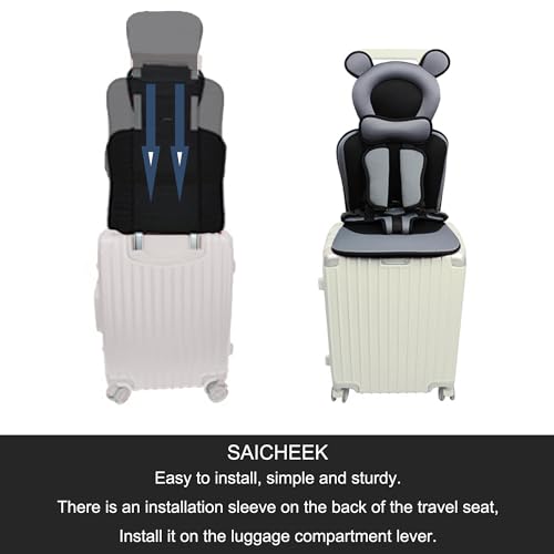 Toddler Travel Suitcase with Safety Anti-Slip Rope, Ride-On Solution