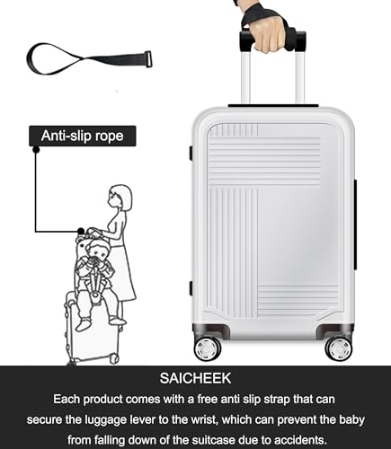 Toddler Travel Suitcase with Safety Anti-Slip Rope, Ride-On Solution