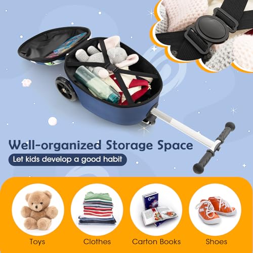 Goplus 2-in-1 Suitcase Scooter: Lightweight, Waterproof (Car)