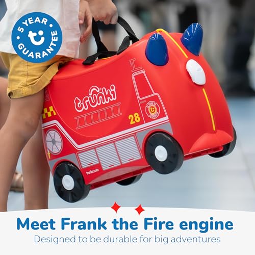 Frank Fire Truck Red Ride-On Kids Suitcase