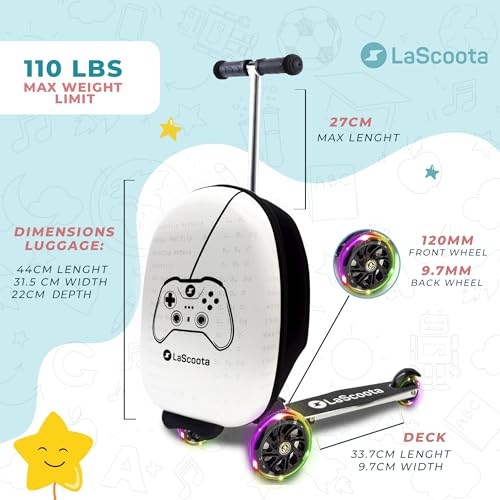 Lascoota Foldable Scooter Luggage for Kids - Lightweight