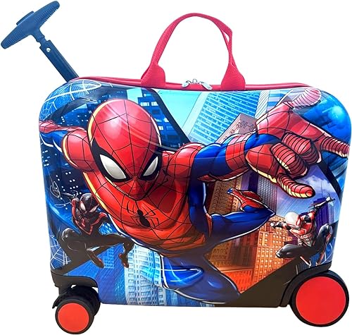 Spiderman Ride-On Suitcase for Kids with Wheels