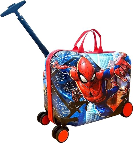 Spiderman Ride-On Suitcase for Kids with Wheels