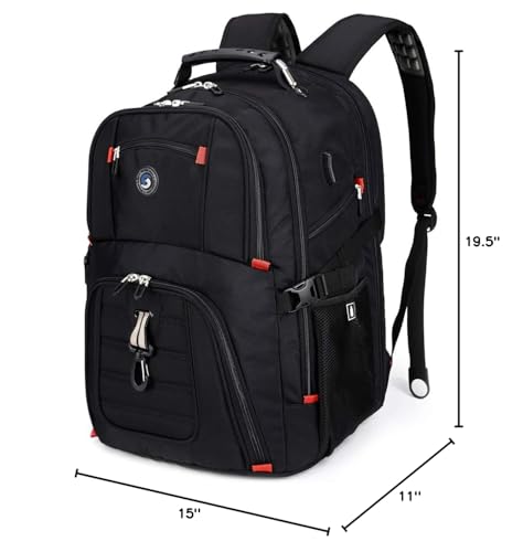 SHRRADOO 52L XL Travel Laptop Backpack USB Port