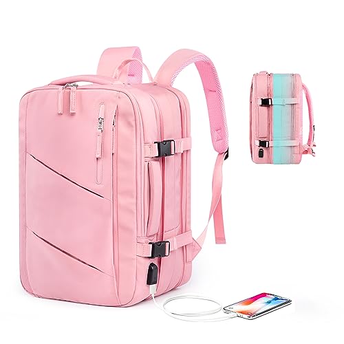 Victoriatourist XL Expandable Travel Laptop Backpack, Pink