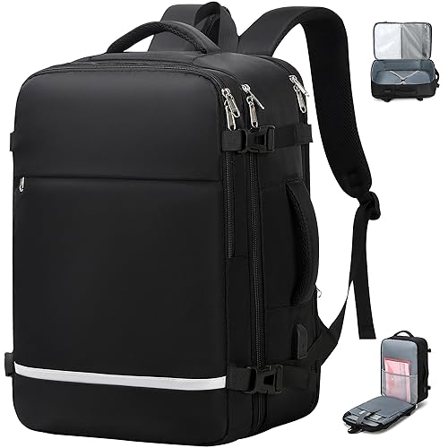 XJ-HOME 17.3" Black Laptop Travel Backpack