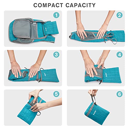 G4Free Lightweight Packable Hiking Backpack (Teal Blue)