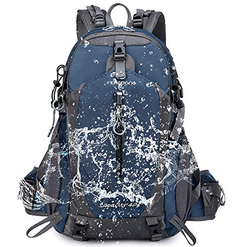 FENGDONG 40L Waterproof Outdoor Backpack for Hiking, Camping